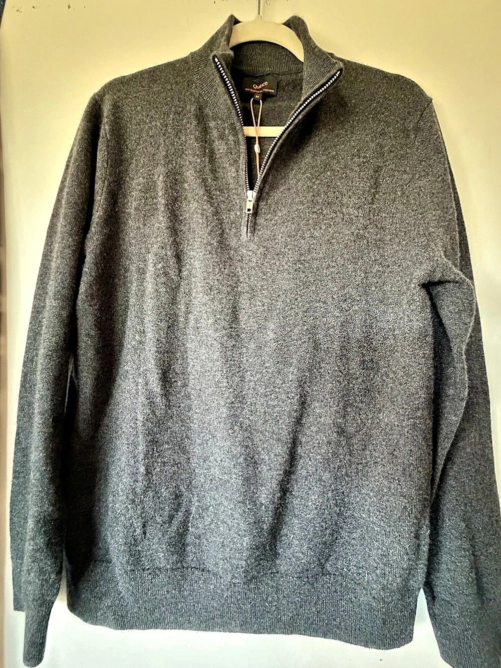 Quince Mongolian Cashmere Quarter Zip Sweater Men's Medium NWT